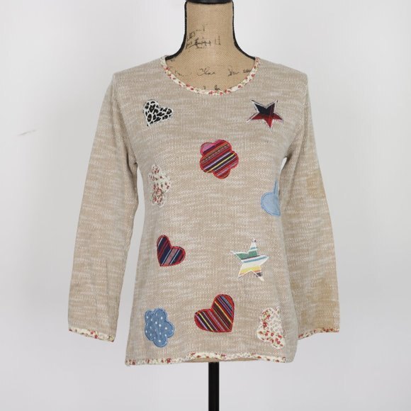 Dayou Fashion Woven Top Has Floral Trim size M - Picture 2 of 14